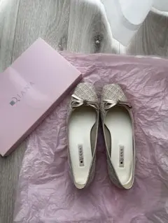 DIANA レース フラットシューズ 24cm NJ41190 アイボリーのサムネイル