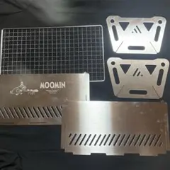 【ムーミン 焚き火台＆BBQコンロ】収納袋＋リーフ型まな板付き✨