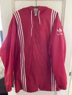 adidasアノラックパーカーハーフジップナイロントレフォイルロゴヴィンテージ