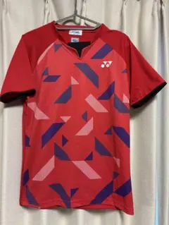 美品】YONEX ゲームシャツ レッド ユニSサイズ 宮崎選手着用モデル