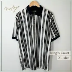 【限定SALE】キングスコート King's Court 半袖ポロ ストライプ