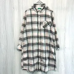 earth music&ecology チェック柄シャツワンピース チュニック