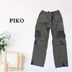 zk703【S】PIKO カーゴパンツ ミリタリーテイスト 膝切替 ポケット多数のサムネイル
