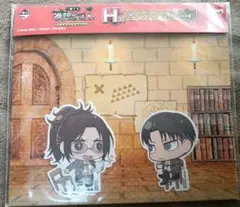 新品未開封 進撃の巨人 一番くじH賞 サテンステッカー リヴァイ ハンジ