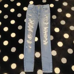 AMERICAN EAGLE ダメージスキニーパンツ