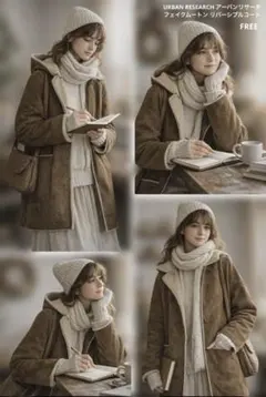 アーバンリサーチ フェイクムートン リバーシブルコート 未使用