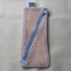 メッシュポーチ ピンクと青