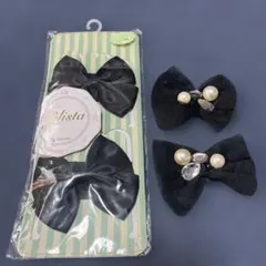 リボンシューズアクセサリー セット ブラック