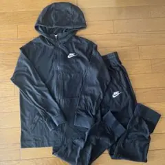Nike フード付きジャージセット ブラック Jr.サイズのM 130