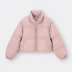 キッズ GU ピンクヒートパデット2wayブルゾン　ダウン　中綿コート