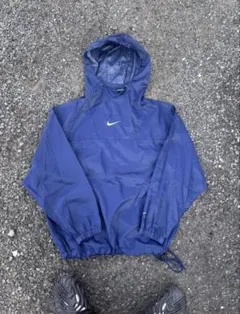 90s NIKE ナイロンセットアップ　刺繍ロゴ　センターロゴ　archive