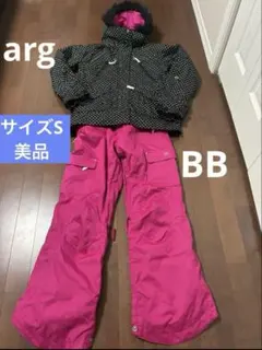 arg スノーボード ウェア レディース S 上下セット　ピンク　黒ドット