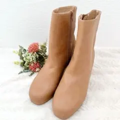 シューラルー❤️未使用✨ストーム付きショートブーツ 24.5cm キャメル