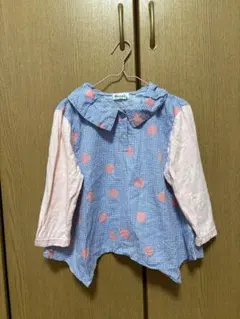 美品 キッコリー 長袖シャツ ドット柄 130cm