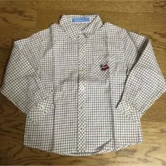 【美品】110cm familiar 長袖シャツ