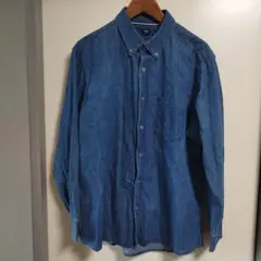 ユニクロ デニムシャツ XLサイズ ボタンダウン