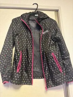 ドット柄 フード付きジャケット