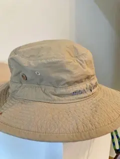 【値下げ！】mont-bell キッズ　ベージュ ハット 調整可能