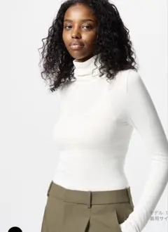 ユニクロ　極暖ヒートテックシームレスリブタートルネック