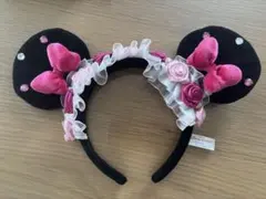 ミニーマウス　カチューシャ　バラ　フリル