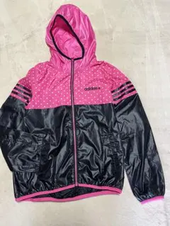 adidas neo　ナイロンジャケット パーカー バイカラードット柄のサムネイル