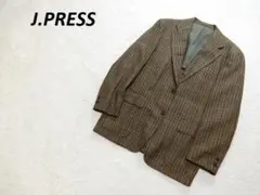 極美品　J.PRESS　ツイード　段返り　３釦　テーラードジャケット　A６