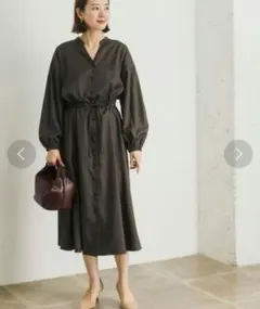 アーバンリサーチ　ドロストワンピース　チャコール