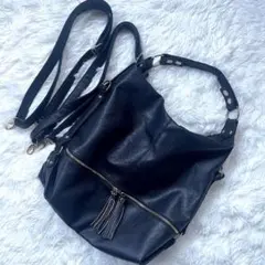 【美品】00sアーカイブ 3wayフリンジバッグ Y2K平成ギャル　トレンド　黒