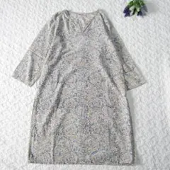 【美品/fabindia/ファブインディア】女性用ロングクルタ/kurtas/青のサムネイル
