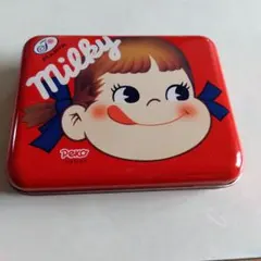 不二家 ペコちゃん ミルキー 缶ケース　当時　昭和レトロのサムネイル