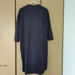 無印良品☆ワッフル編みモックネックニットワンピース M-L