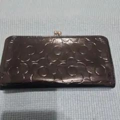 マリー・クワント　長財布　黒エナメル　MARY QUANT