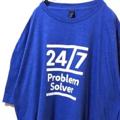 タルテックス 24/7 プロブレムソルバー ロゴ Tシャツブルー青2XL古着