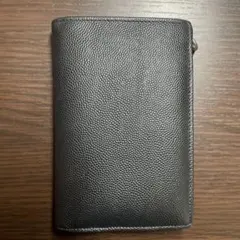 二つ折り財布 黒SAINT LAURENT PARIS サンローラン チェーン付