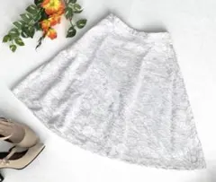 【訳あり価格】スカート　膝丈・ミニスカート　レース　フレア　Sサイズ