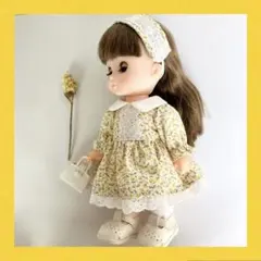S1291メルちゃんソランちゃんハンドメイド服ワンピースヘアバンド付き