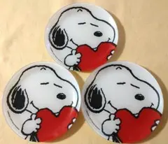 【新品未使用】スヌーピー　ガラスプレート　3枚セット　ローソンキャンペーン