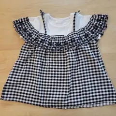 ギンガムチェックトップス 130cm