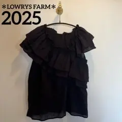 ＊LOWRYS FARM＊アシメフリルギャザーSS＊フリルノースリーブブラウス