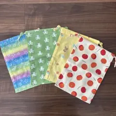 給食袋 4点セット カラフルデザイン