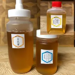 【非加熱はちみつ】百花蜜250g&からすたらのき150g&セイタカ50g(3本