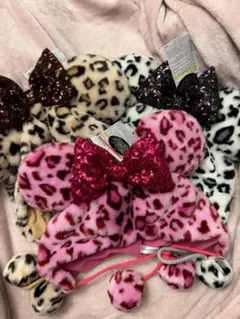 ディズニー　ヒョウ柄　ファンキャップ