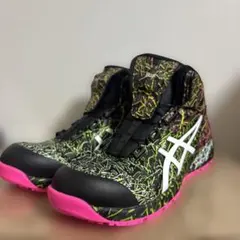 ASICS グラフィティ風ハイカット安全靴 アシックス asics ウィンジョブ ハイカット CP308 エアサイクル