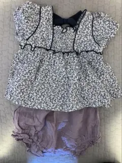 アプレレクール　花柄　リボン付き　セットアップ