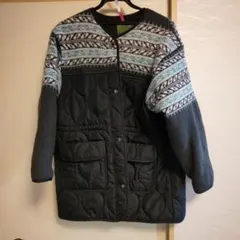ニコアンド　ジャガードニットキルトリメイク風ブルゾン