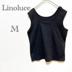 リノルーセ Linoluce リブタンクトップ 【M】 シンプル インナー 黒