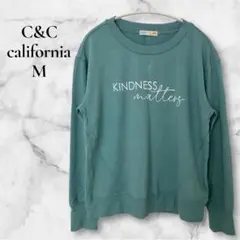 最終価格‼️C&C california【M】くすみグリーン ロゴスウェット