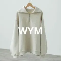 ★極美品 ウィム 秋冬 グレー ハーフジップ スウェット 2025流行