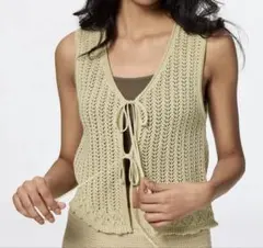 【新品】GU スカシアミニットジレ 43yellow S