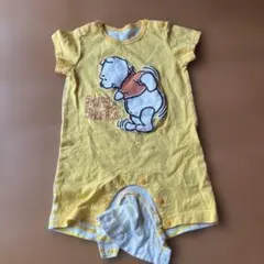 【値下げ】 ベビー ロンパース 70 半袖 ディズニー くまのプーさん